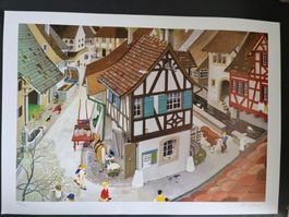 A. LÜSCHER GRAFIK SIGNIERT NUMMERIERT BLATTGRÖSSE 70X50CM