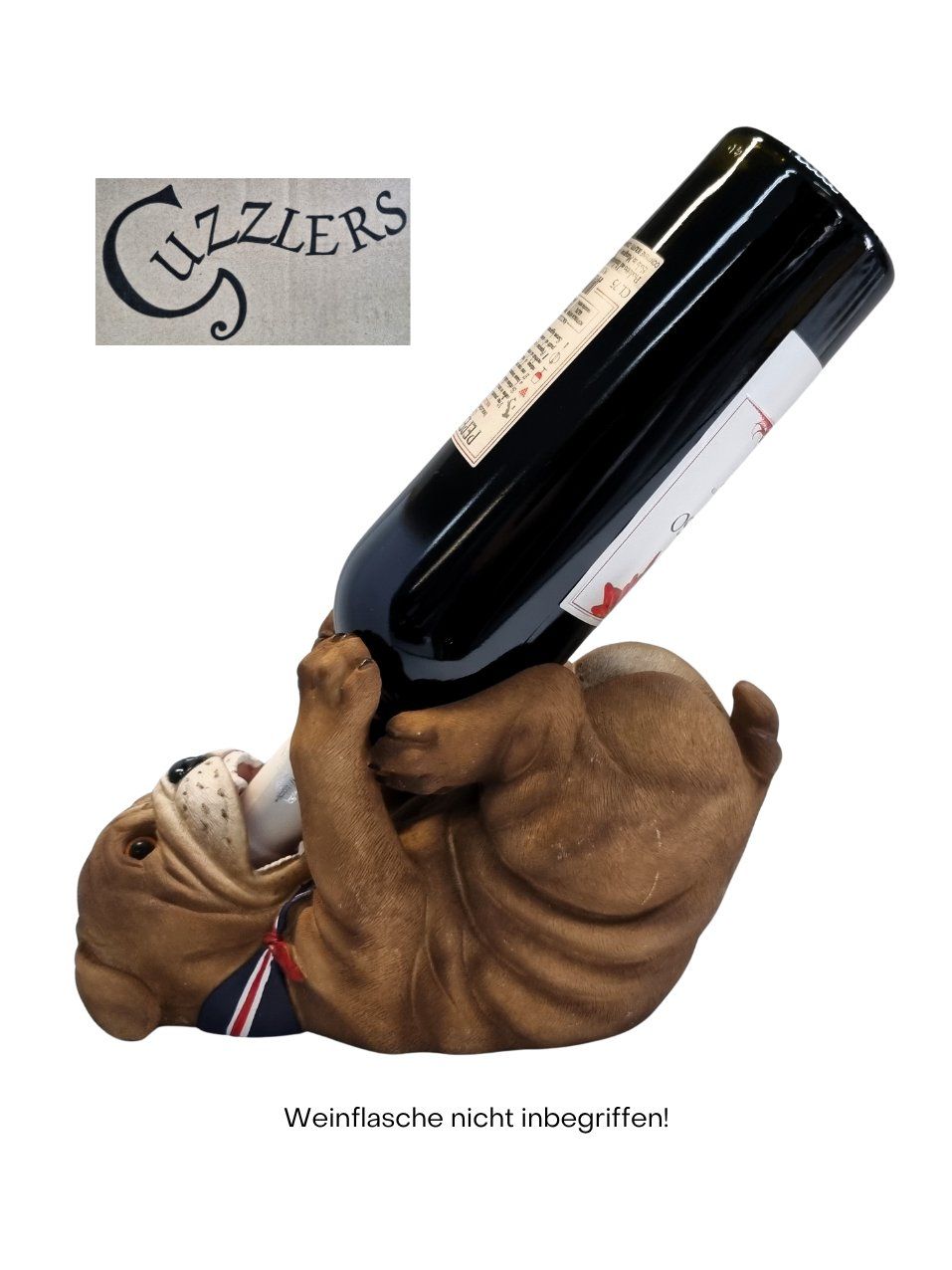 Portabottiglie: Flaschenhalter Bulldog – Nuovo e nell'imballaggio originale da Figino venduto da MabaStore24