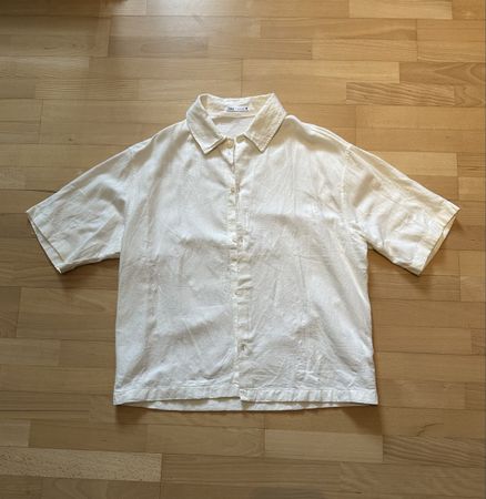 Zara Kurzarmhemd beige / Gr. M