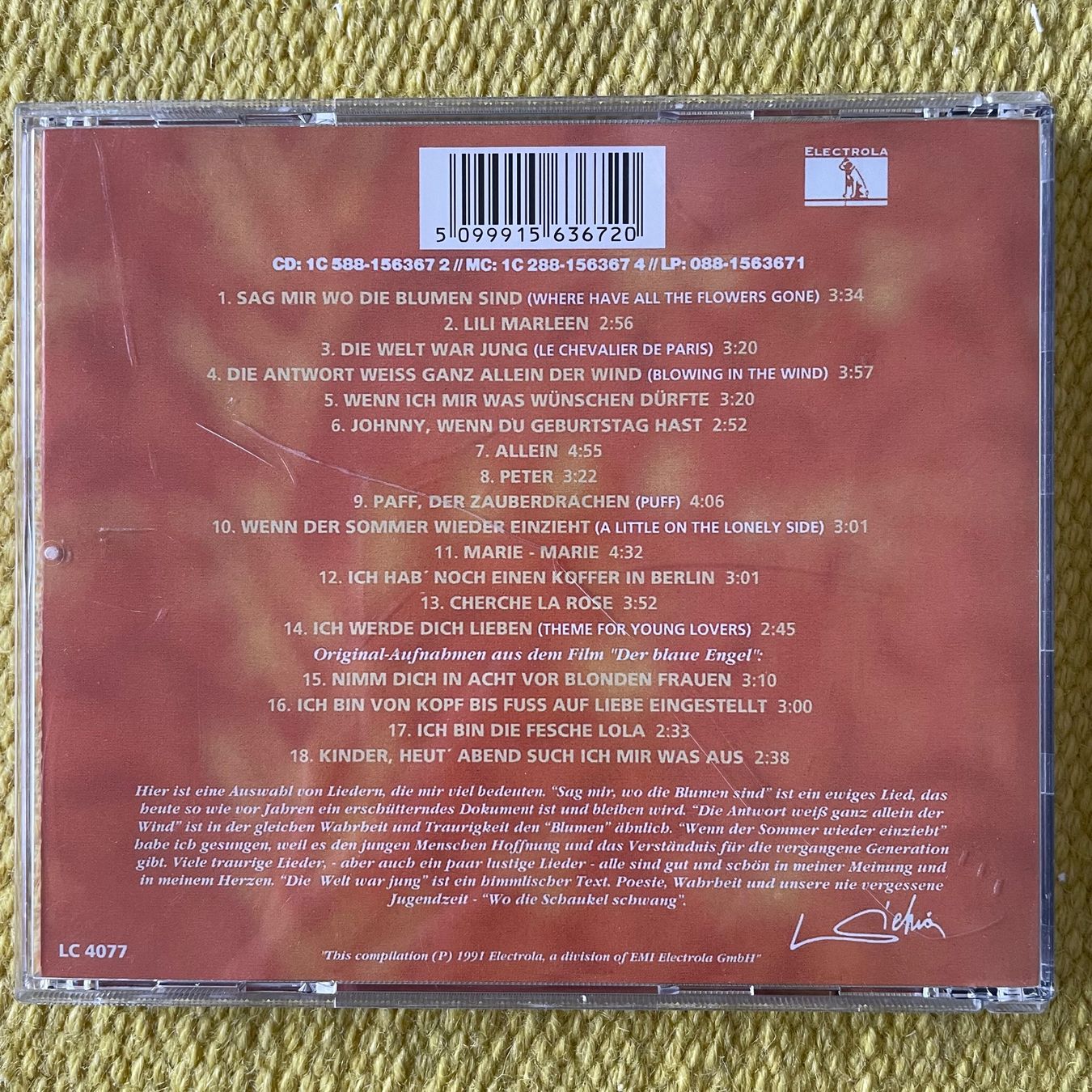 CD: MARLENE DIETRICH-DIE GROSSEN ERFOLGE – Usato da Rorschacherberg venduto da CD-Roli 1