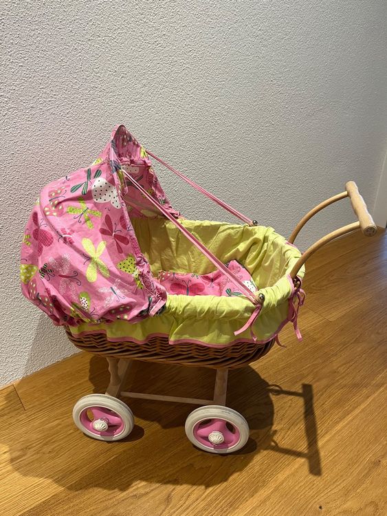 Holz Kinderwagenkette Grau - Baby Spielzeug Für Kinderwagen & Bettchen