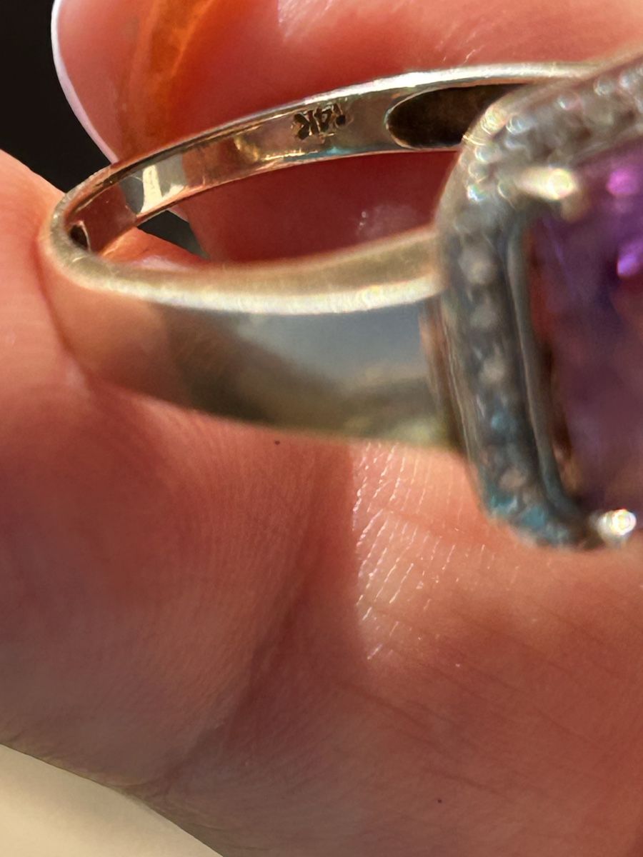 Anelli: Goldring 585 Amethyst Diamanten – Usato da Roggwil BE venduto da Viking72 6