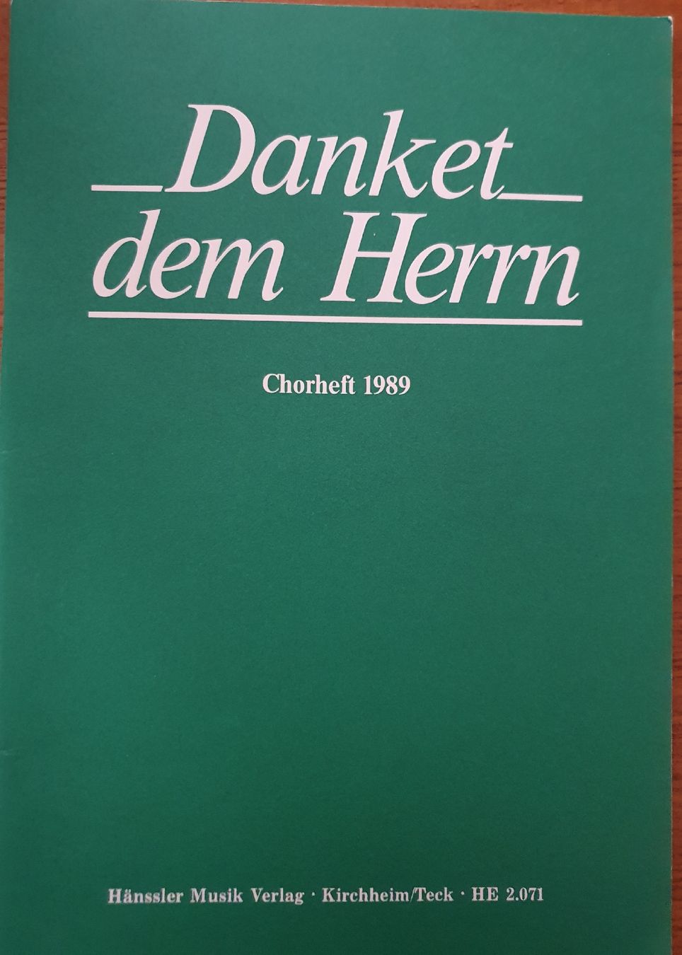 Bücher: Chorheft "Danket dem Herrn" von 1989 – Neu (gemäss Beschreibung) aus Zürich von Philotimo