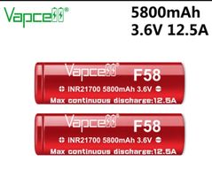 Vapcell F58 Akku 21700 mit 5800mAh Kapazität