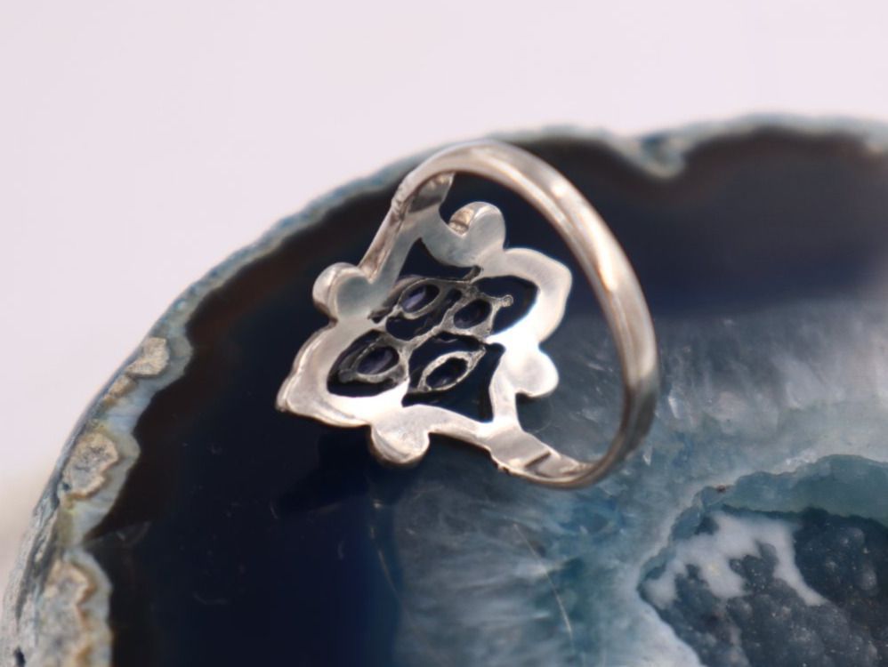 Ringe: Amethyst Damen Ring, Reines Silber, 4 Amethyst m. Markasiten – Gebraucht aus Baden von TellsKuchenhaus 7