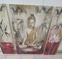 Dreiteiliges Bild Buddah asiatisch