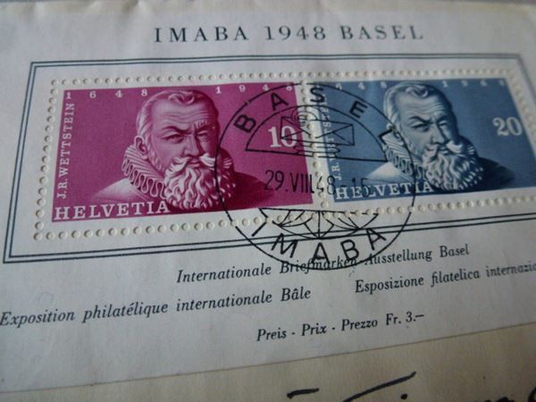 Tous les timbres: Block ++ IMABA 1948 Basel auf Brief – D'occasion à Walkringen par Casablanca777 1