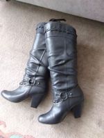 STIEFEL (Gr. 39) Schwarz /m. Applikation