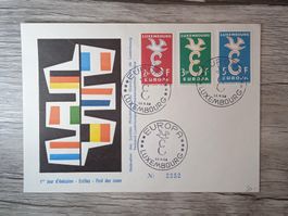 TR47 Enveloppe + Timbre Luxembourg 1958