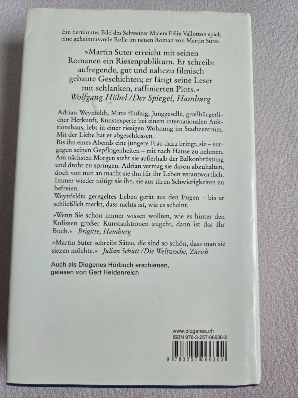 Libri: Martin Suter - Der letzte Weynfeldt – Usato da Bergdietikon venduto da Tanne_10 1