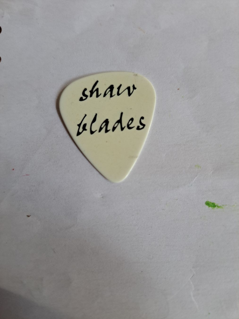 Autografi: SHAW BLADES Guitar Pick Plektrum – Usato da Sierre venduto da ronhextall