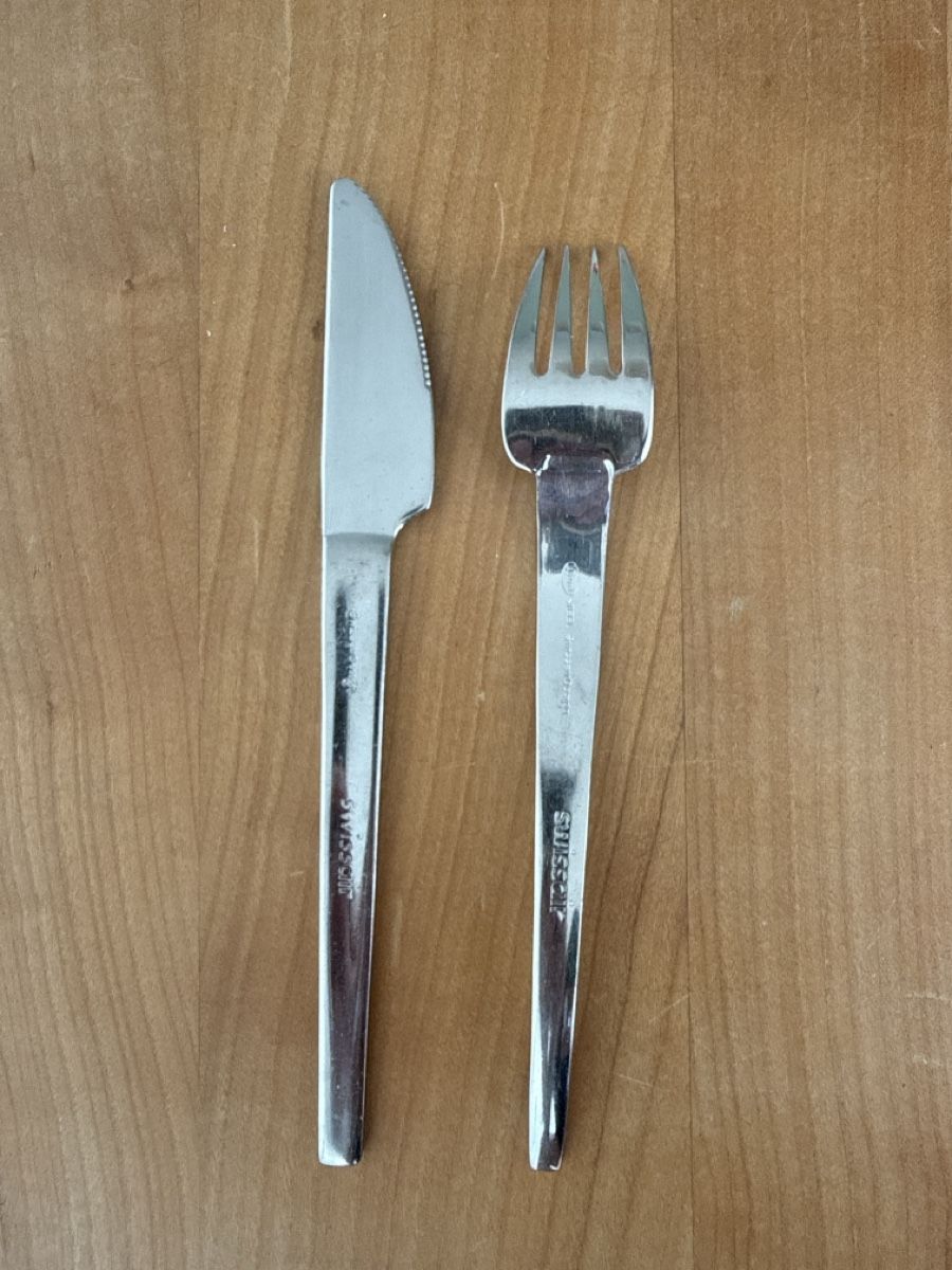 Set di posate: Besteck Messer und Gabel SWISSAIR – Usato da Winterthur venduto da Nangooblu 1