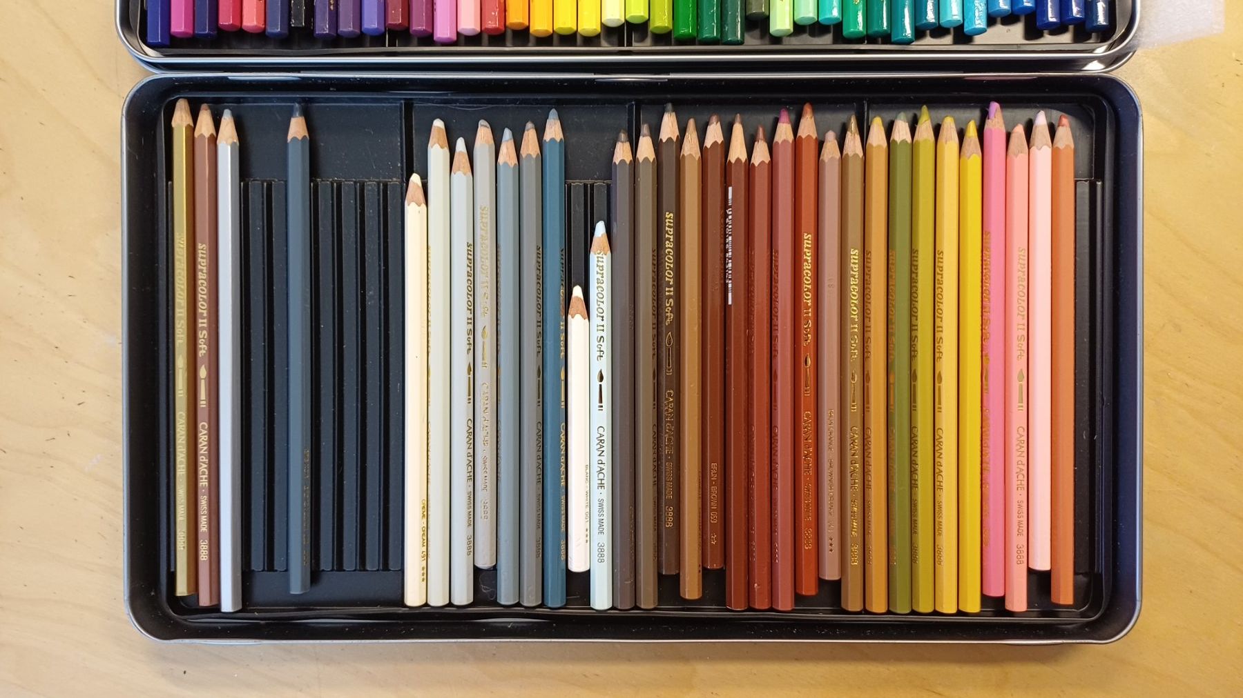 Caran D'Ache Crayons, crayons de couleur & craies: Farbstiftpalette Supracolor Soft Aquarelle – D'occasion à Erlinsbach par mimure 2