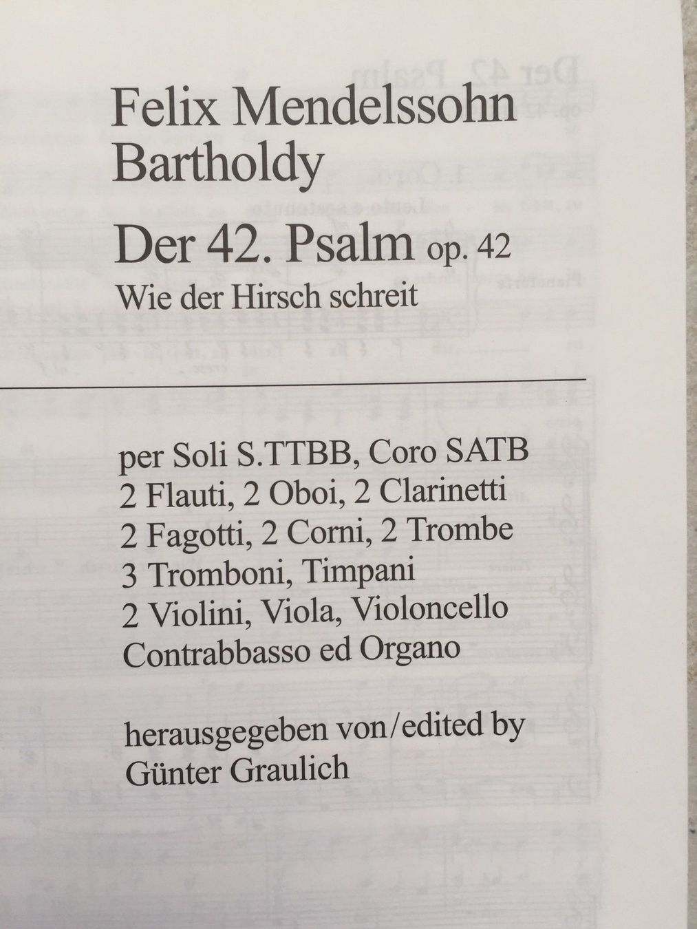 Libri: Chorheft: 42. Psalm Mendesson – Usato da Stettlen venduto da Hansj 1