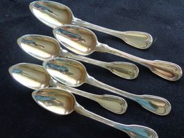 * 6 X TRES JOLIE CUILLERES A THE EN ARGENT ANCIENNE