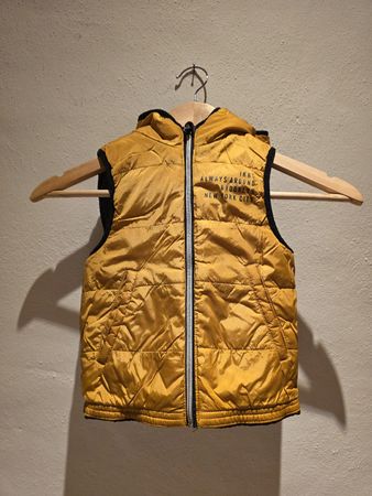 Doudoune IKKS reversible jaune moutarde / noire - enfant