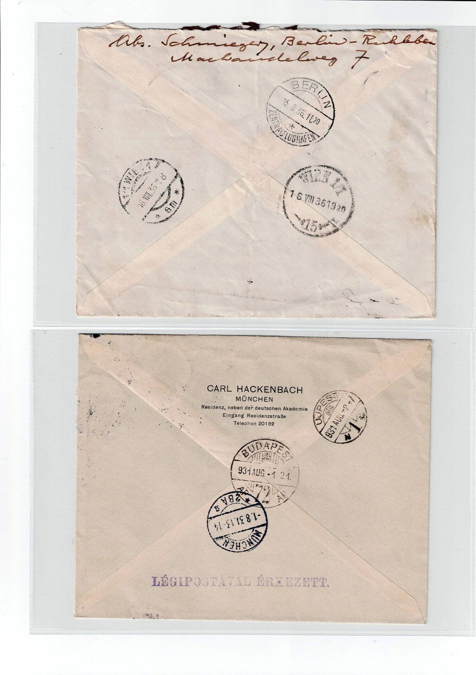 Alle Briefmarken: Deutschland, 10 Belege 1 – Gebraucht aus Hinteregg von McCharly01 8