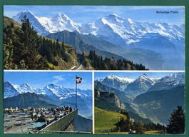 Schynige Platte, 1971,3 Ansichten, gelaufen, Grossformat