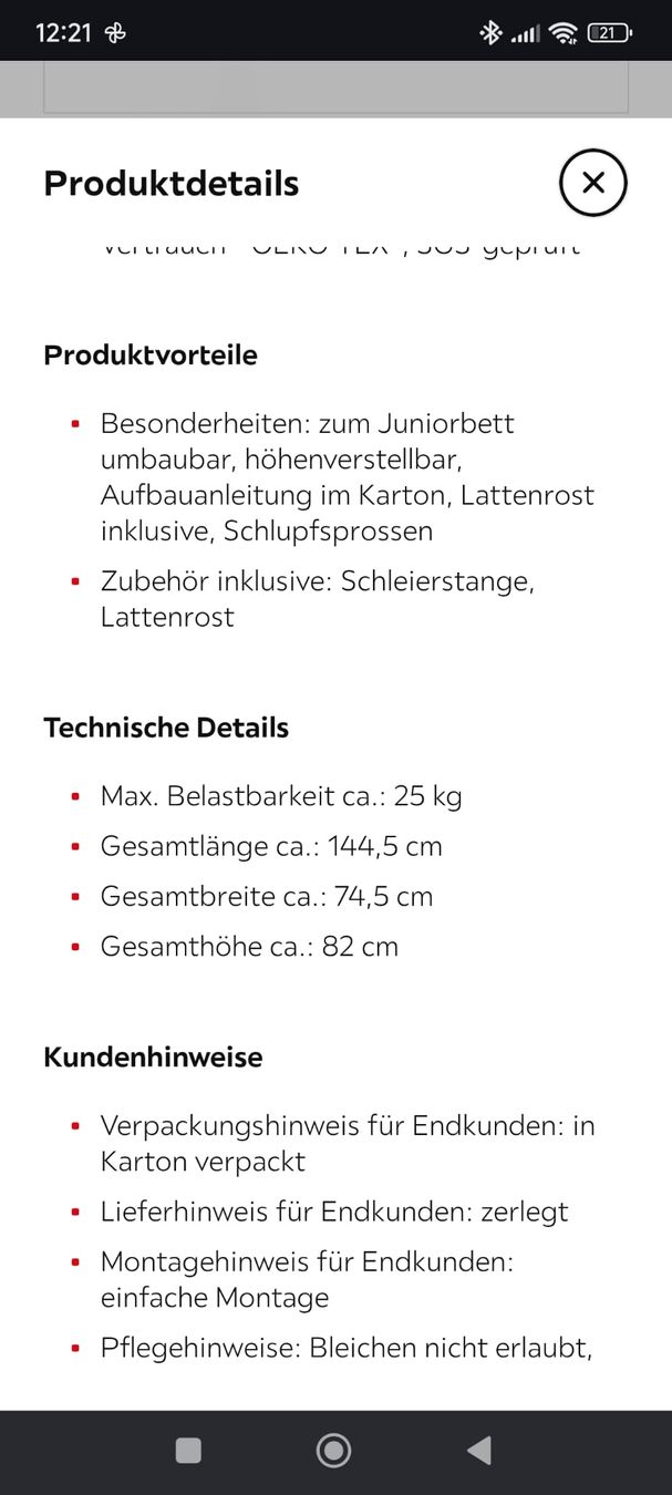 Letti: Babybett – Usato da Einsiedeln venduto da mar_jj5f 2