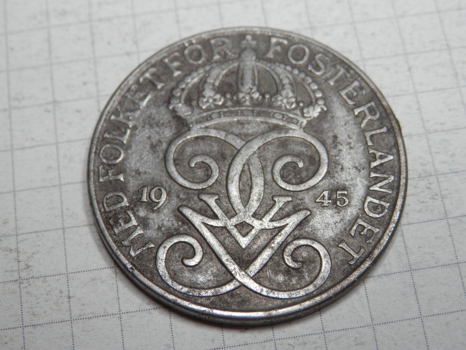 Tutti le monete: Schweden  5 Öre, 1945 – Usato da Weiach venduto da weiach81