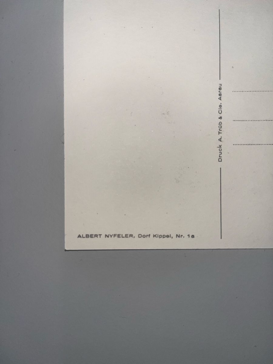 Cartoline postali: Postkarte Ansichtsdorf mit Kirche Albert Nyfeler – Usato da Muttenz venduto da Totkel 2