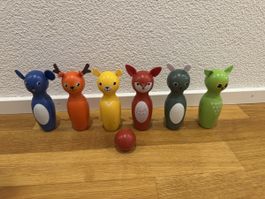 Playtive Tierkegeln Bowling Set 7pcs with Ball