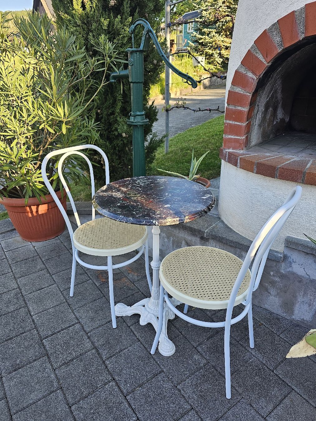 Tavoli: Bistrotisch Marmortisch 2 Stühle – Usato da Villnachern venduto da hasta08 6