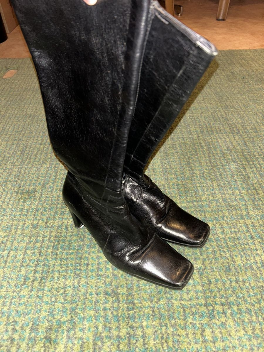 Damenschuhe: Schwarze Lederstiefel – Gebraucht aus Zürich von tmayfur