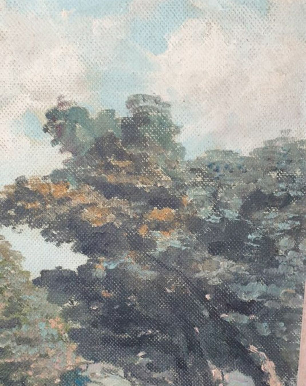 Gemälde: Gemälde, Oel auf Leinwand. Baumallee. – Gebraucht aus Bern von ell_zz8b 4