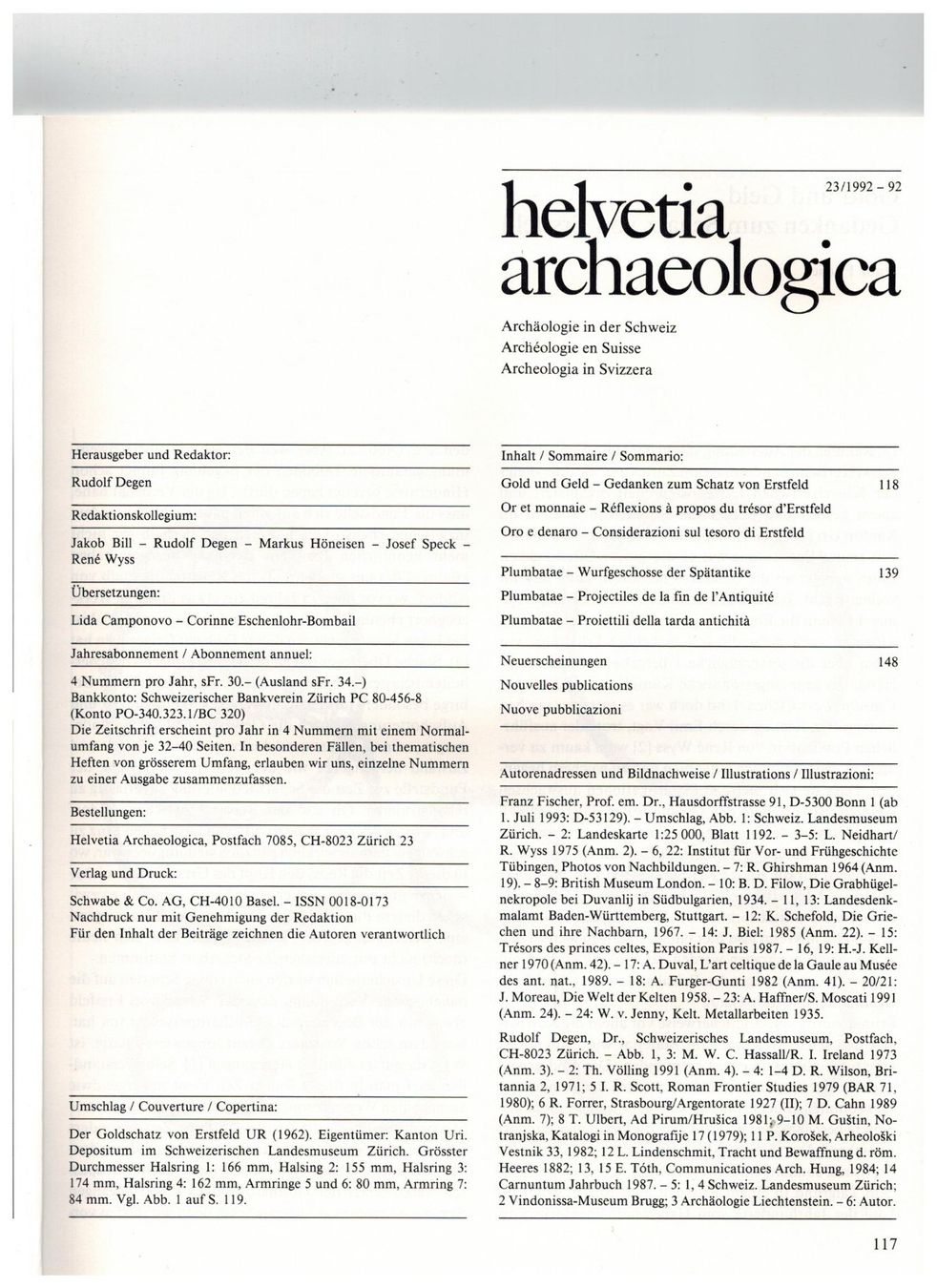 Bücher: Archäologie: Schatz von Erstfeld / Plumbatae – Neu (gemäss Beschreibung) aus Biel-Benken BL von rud_yc8p 1