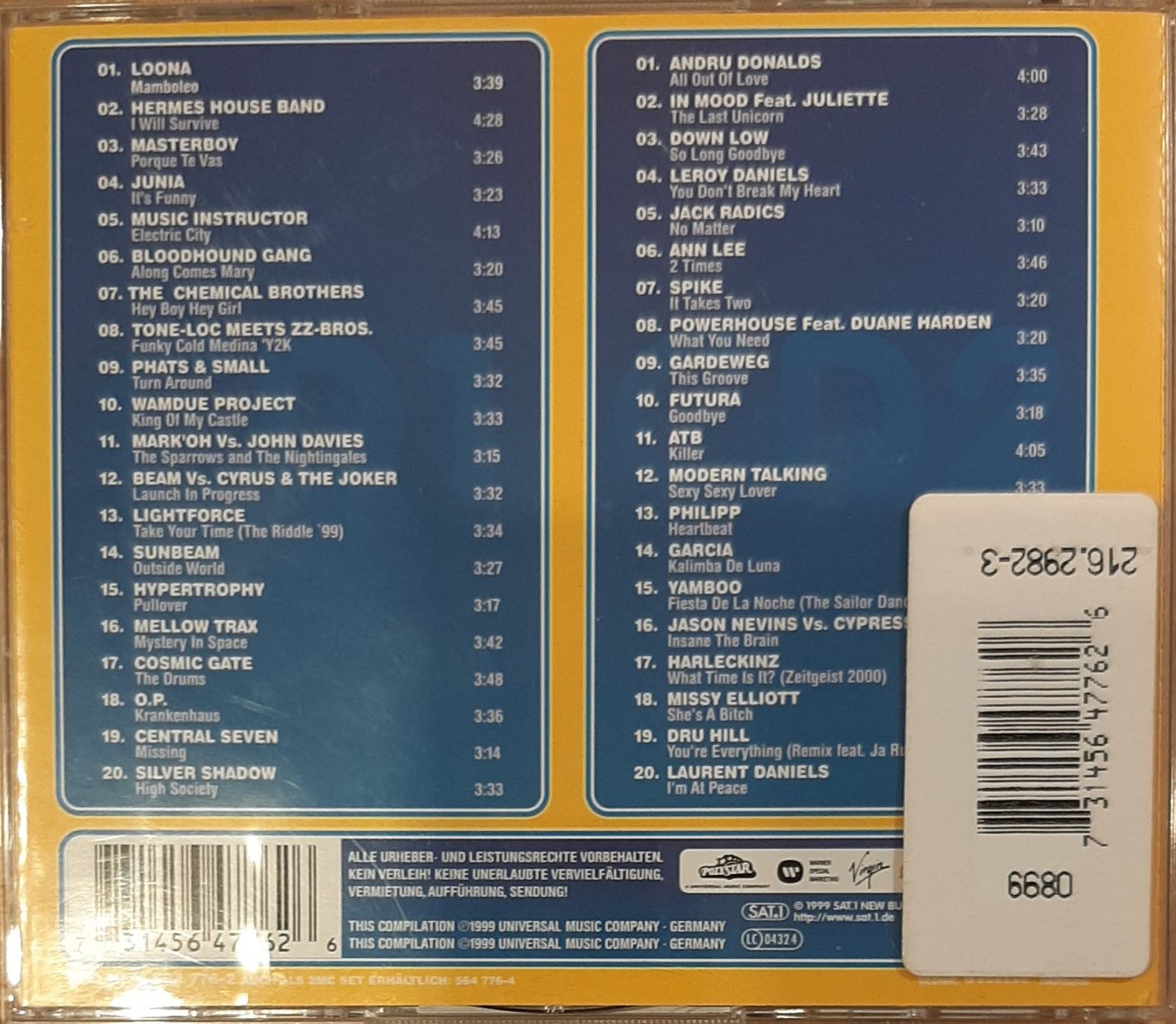 CD: Megahits 99 Die Erste/Zweite, 2x 2CD Hit Compilation Sampler – Usato da Schönenberg TG venduto da breiti12 2