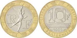 10 Franc Frankreich 1991