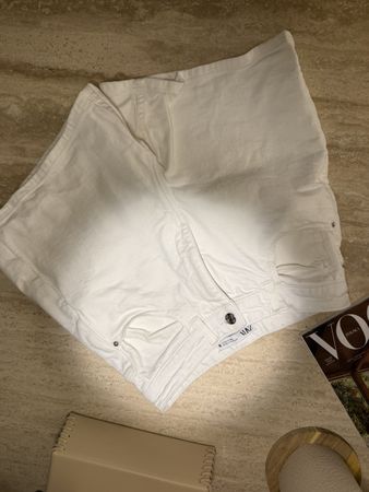 Zara White Denim Shorts Size 36