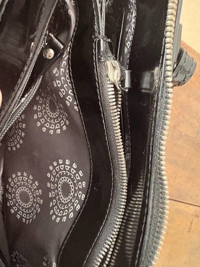 Abro Borse da donna: Damen Handtasche ABRO Leder schwarz lackiert – Usato da Altdorf UR venduto da Regulo 3