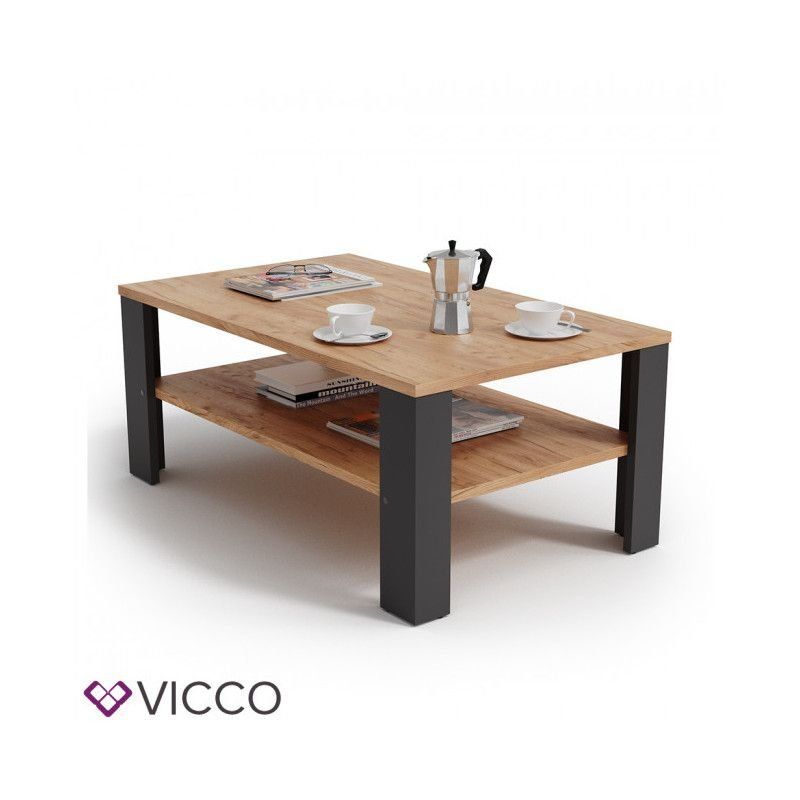 Tavoli: Couchtisch Beistelltisch - Anthrazit/Sandeiche - Sofatisch – Nuovo e nell'imballaggio originale da Wallenwil venduto da toesstal-vertrieb 6