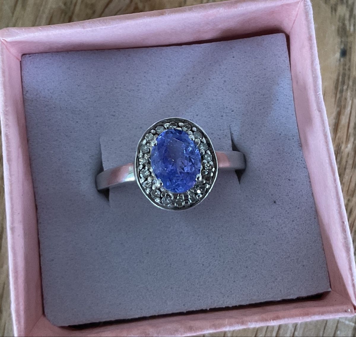 Anelli: Wunderschöner Tansanit & Diamant Ring Silber 925 ca. Gr.56 – Usato da Oberglatt ZH venduto da Silver010 1