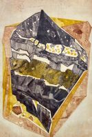 Abstract Geometric Stone Lithograph Print Wall Art
