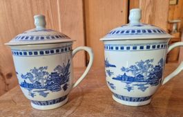 2 chinesische Teetassen mit Deckel, aus China direkt