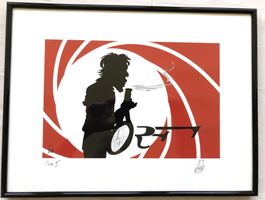 Jan Zablonier - Serigrafie -Roger Federer in heikler Mission