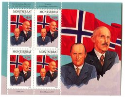 Block "König Haakon VII. & König Olav V.". Montserrat.