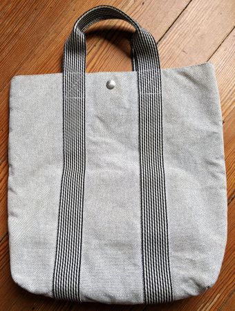HERMÈS : Cabas Fourre-Tout gris éd. Cuir Vintage Y2K
