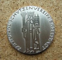 SCHÜTZENMEDAILLE KANTONAL SCHÜTZENVEREIN BASELSTADT 1987