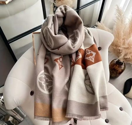 ⚜️ Luxury Faux Cashmere Schal 185 x 65 cm, khaki – NEU!