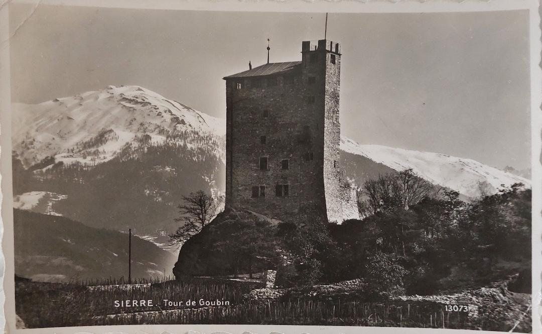 Cartoline postali: SIERRE - Tour de Goudin – Usato da Delémont venduto da Domdom1