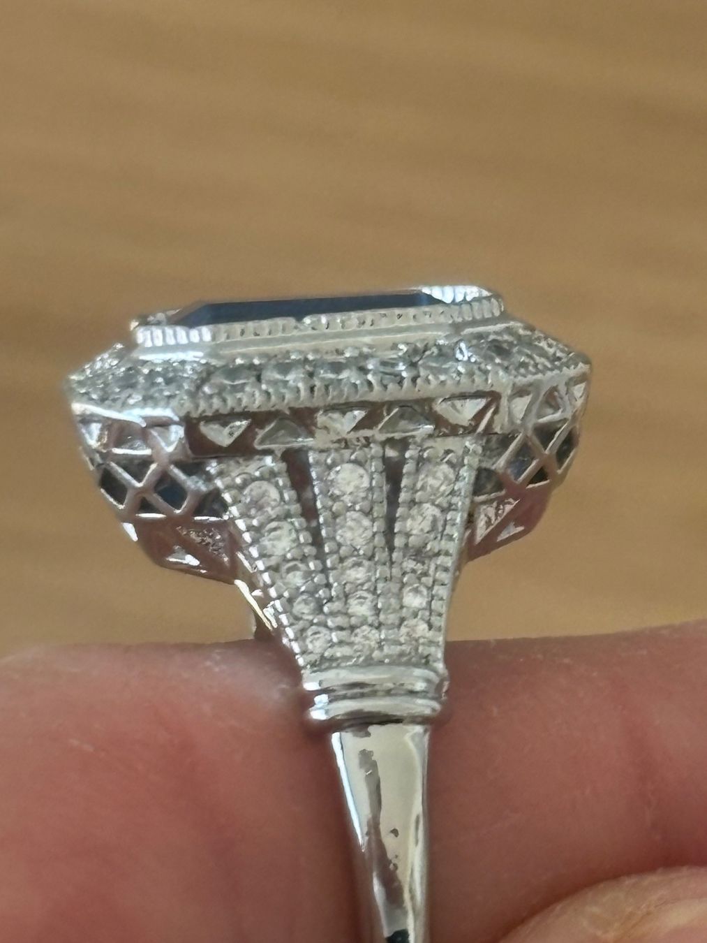 Anelli: Luxus Elegante Gr.19/9 Ring Farbe: Silber /blau – Nuovo (secondo la descrizione) da Biel-Bienne venduto da Roserosse13 5