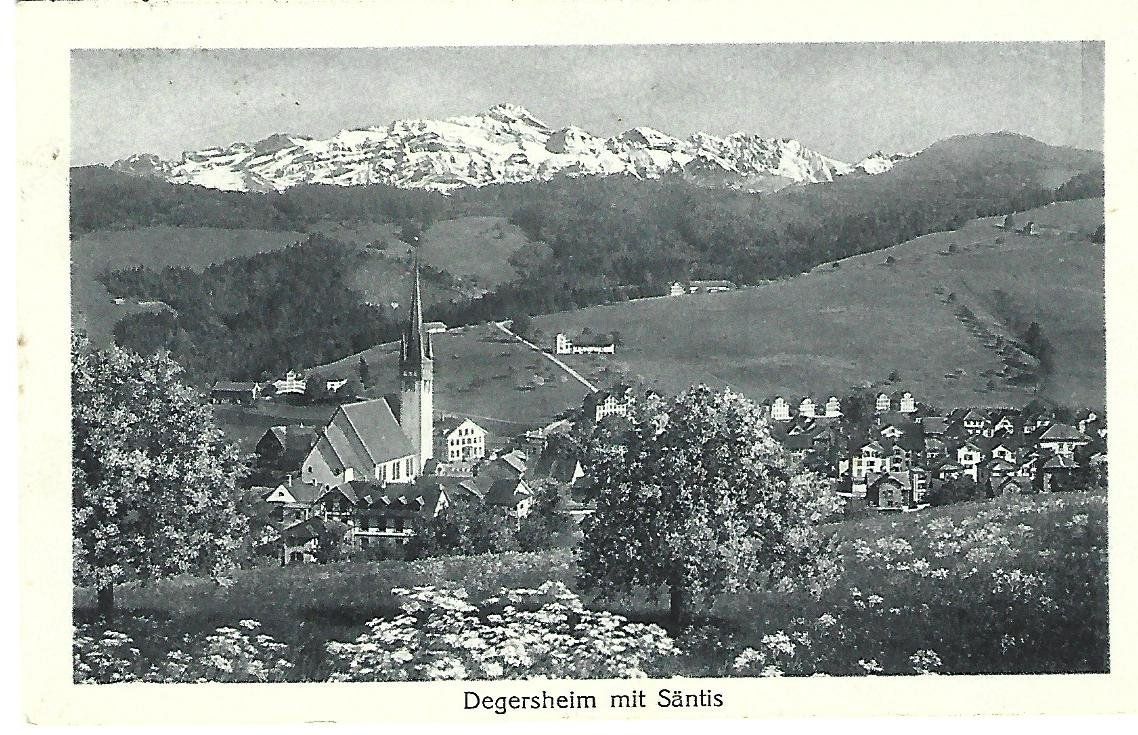 Ansichtskarten: Degersheim mit Säntis Dorfansicht – Gebraucht aus Wetzikon ZH von Brulu100