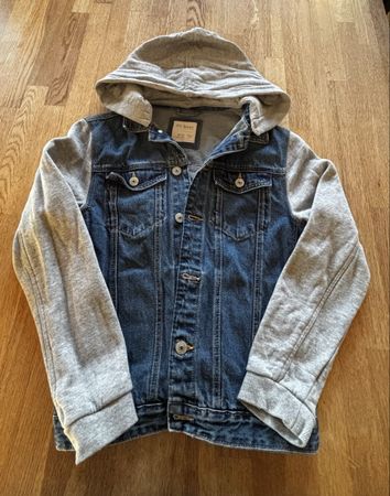 Jeansjacke mit Kapuze Ift Boys blau grau Grösse 152