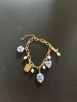 18K vergoldetes Armband mit Charms