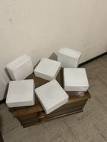 Lots de 6 abat-jour cubes blanc opale
