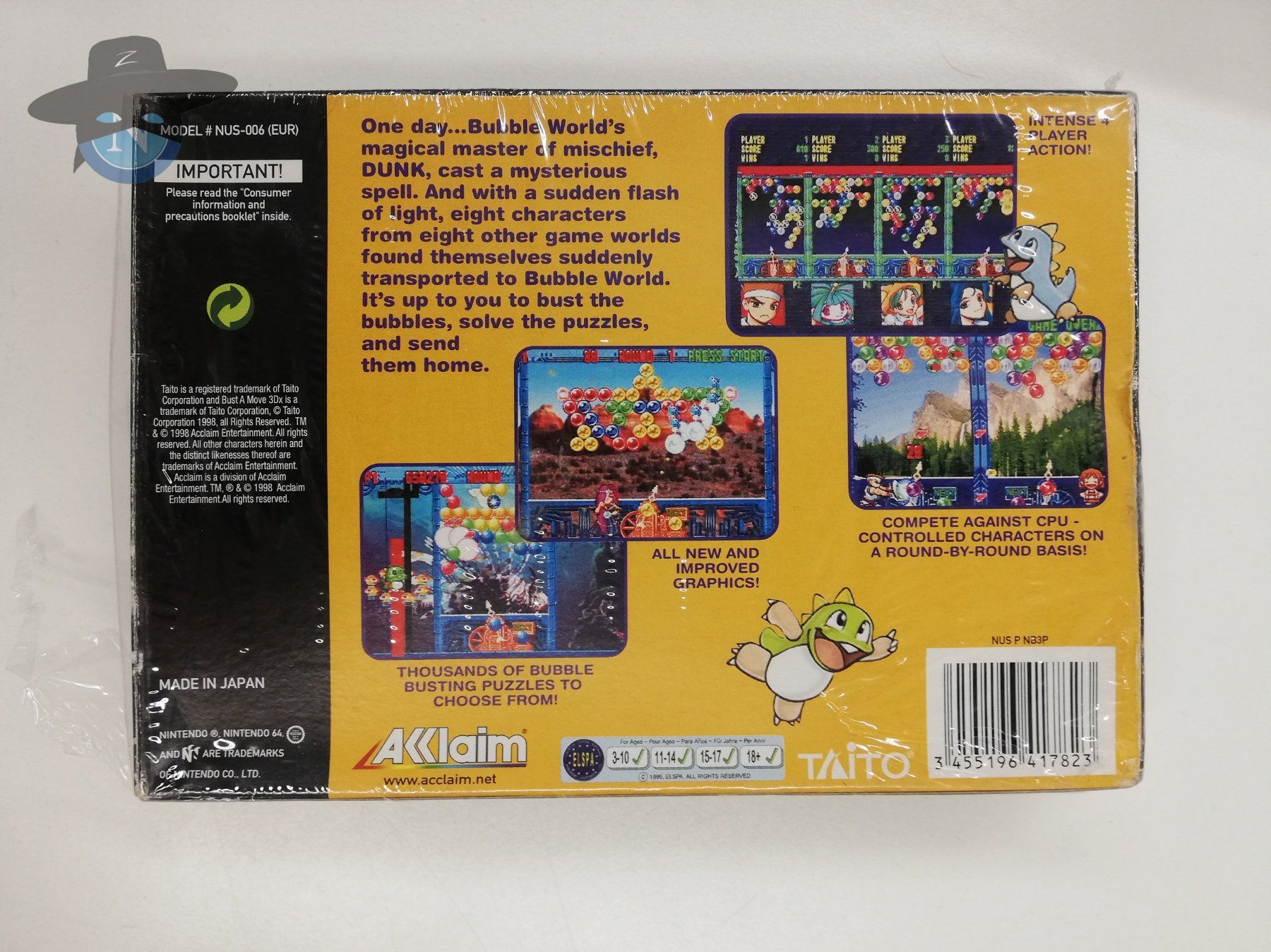 Nintendo Giochi: Bust-a-move 3 DX / Nintendo 64 N64 – Usato da St. Gallen venduto da zorro_dc 1